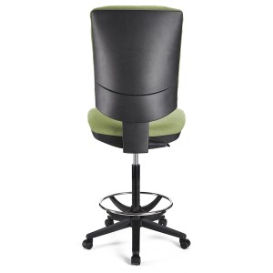 Taburete de oficina ATLAS SIN BRAZOS en tela color negro