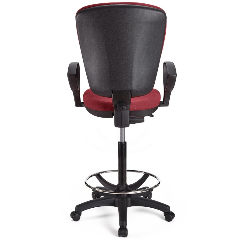 Taburete de trabajo CALIPSO en tela color negro