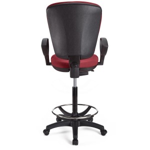 Taburete de trabajo CALIPSO en tela color negro