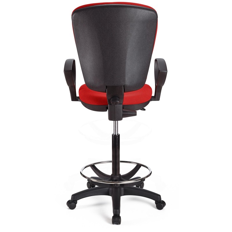 Taburete de trabajo CALIPSO en tela color negro