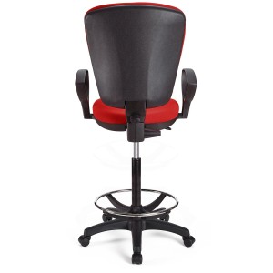 Taburete de trabajo CALIPSO en tela color negro