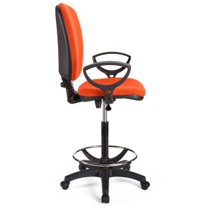 Taburete de trabajo CALIPSO en tela color negro