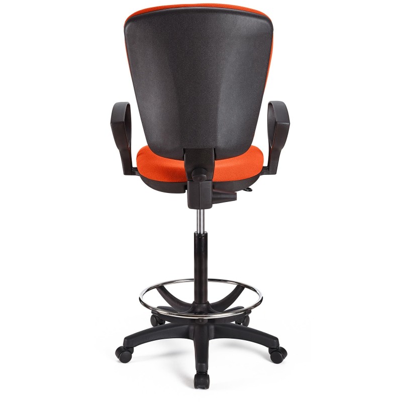 Taburete de trabajo CALIPSO en tela color negro