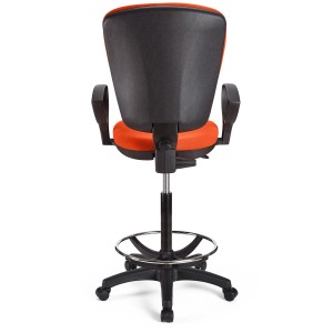 Taburete de trabajo CALIPSO en tela color negro