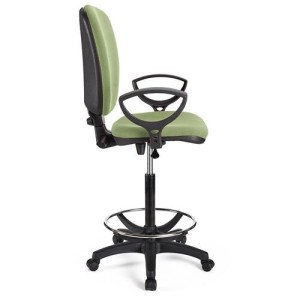 Taburete de trabajo CALIPSO en tela color negro