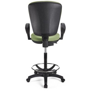 Taburete de trabajo CALIPSO en tela color negro