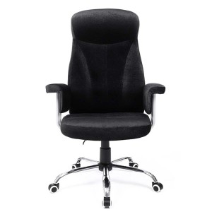 Silla de oficina KIRA, en terciopelo negro