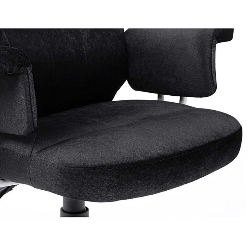 Silla de oficina KIRA, en terciopelo negro