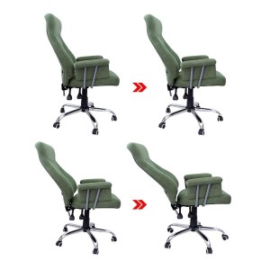 Silla de oficina KIRA, en terciopelo negro