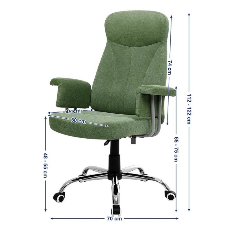 Silla de oficina KIRA, en terciopelo negro