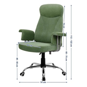 Silla de oficina KIRA, en terciopelo negro