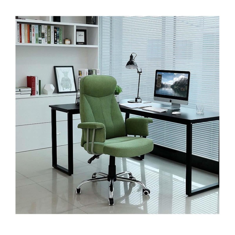 Silla de oficina KIRA, en terciopelo negro