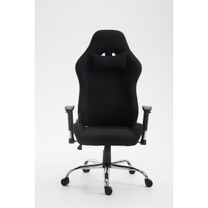 Silla Gaming ROSBY TELA, Diseño Deportivo y Gran Comodidad, Color Negro