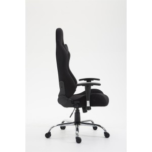 Silla Gaming ROSBY TELA, Diseño Deportivo y Gran Comodidad, Color Negro