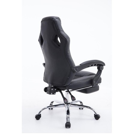 Sillón gaming SPRINT, con reposapiés extensible en malla color negro