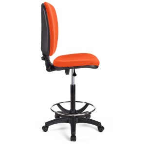 Taburete de oficina CALIPSO SIN BRAZOS en tela color negro