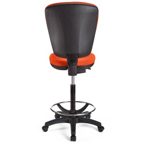 Taburete de oficina CALIPSO SIN BRAZOS en tela color negro