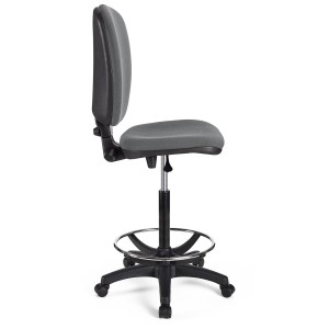 Taburete de oficina CALIPSO SIN BRAZOS en tela color negro