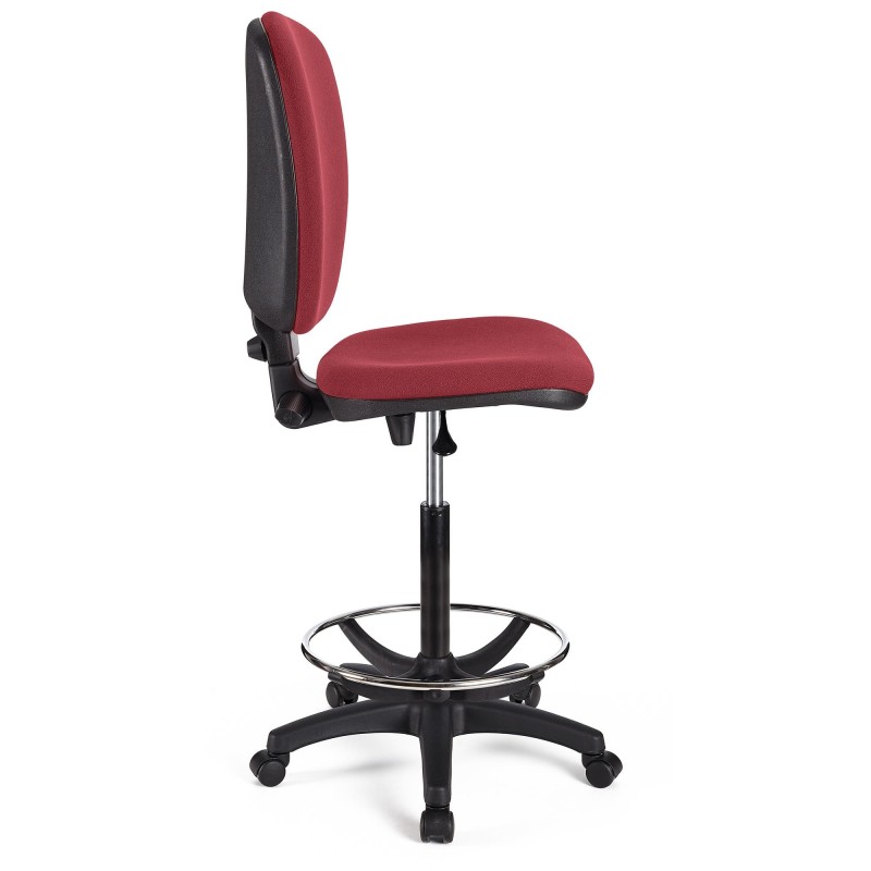 Taburete de oficina CALIPSO SIN BRAZOS en tela color negro