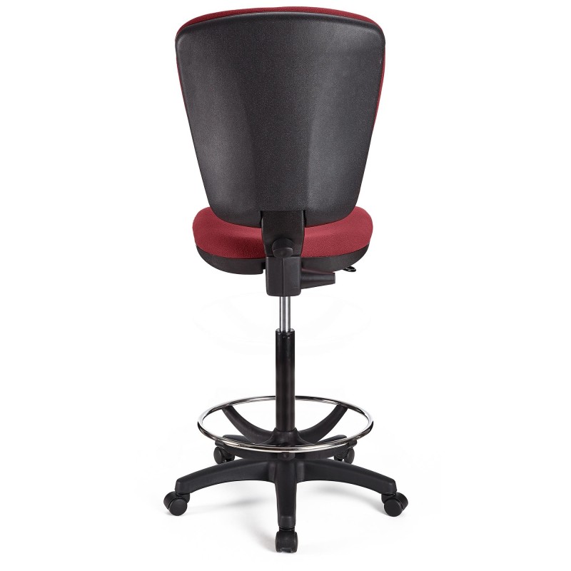 Taburete de oficina CALIPSO SIN BRAZOS en tela color negro