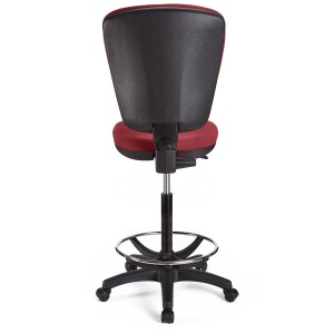 Taburete de oficina CALIPSO SIN BRAZOS en tela color negro