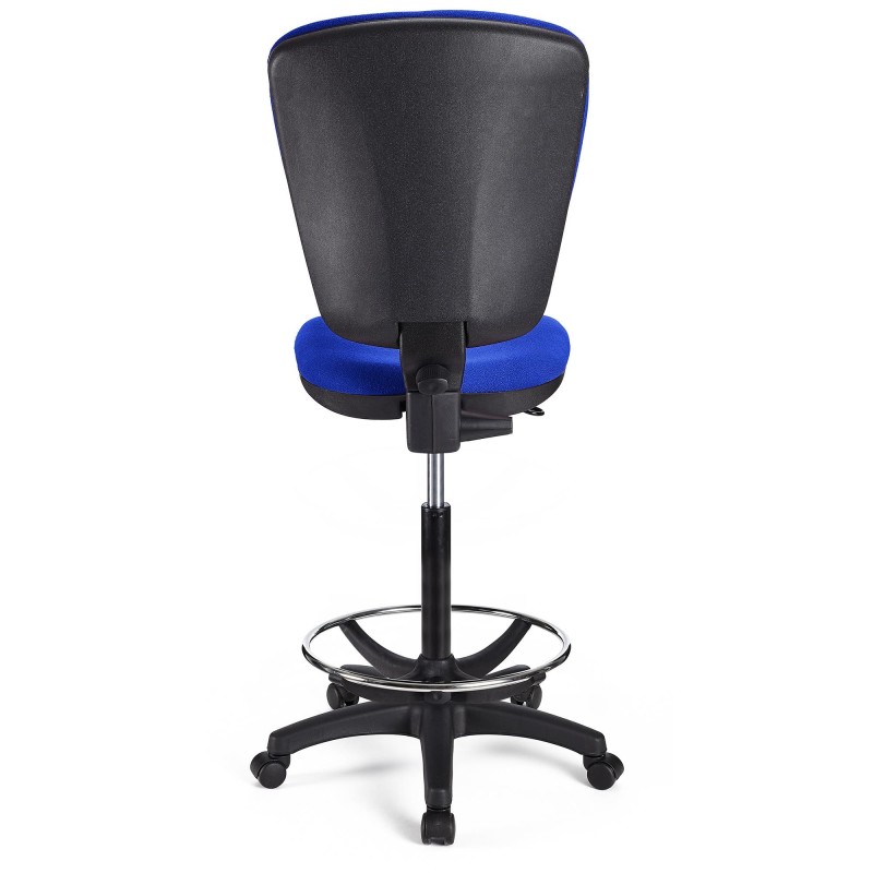 Taburete de oficina CALIPSO SIN BRAZOS en tela color negro