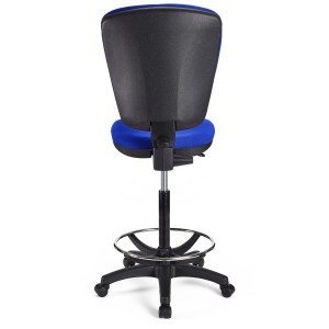 Taburete de oficina CALIPSO SIN BRAZOS en tela color negro