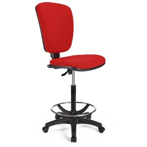 Taburete de oficina CALIPSO SIN BRAZOS en tela color negro