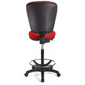 Taburete de oficina CALIPSO SIN BRAZOS en tela color negro