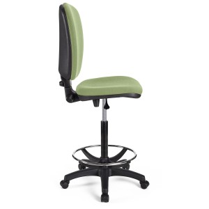 Taburete de oficina CALIPSO SIN BRAZOS en tela color negro