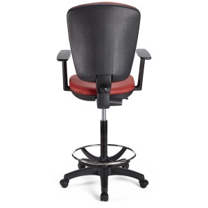 Taburete de trabajo CALIPSO PLUS PIEL en color negro