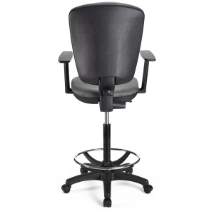 Taburete de trabajo CALIPSO PLUS PIEL en color negro