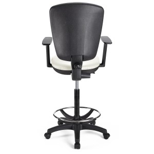 Taburete de trabajo CALIPSO PLUS PIEL en color negro