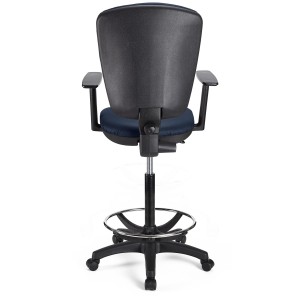 Taburete de trabajo CALIPSO PLUS PIEL en color negro