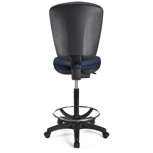 Taburete de oficina CALIPSO SIN BRAZOS PIEL en color negro