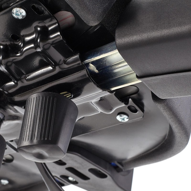 Taburete de oficina CALIPSO SIN BRAZOS PIEL en color negro