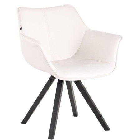 Silla de Confidente TULIP PIEL, Diseño Exclusivo, Color Blanco 2