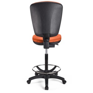 Taburete de oficina CALIPSO SIN BRAZOS PIEL en color negro