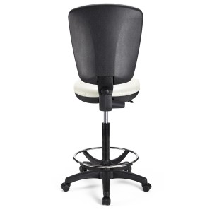 Taburete de oficina CALIPSO SIN BRAZOS PIEL en color negro