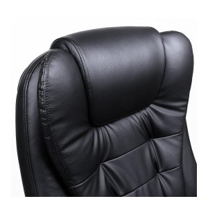 Silla de oficina COCO, en piel negra