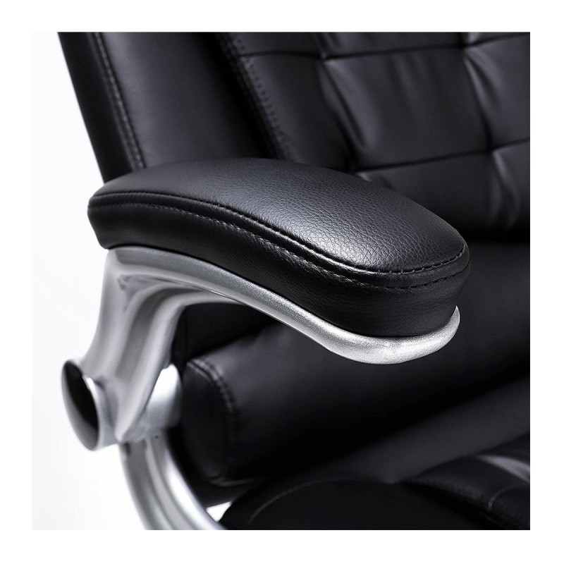 Silla de oficina COCO, en piel negra