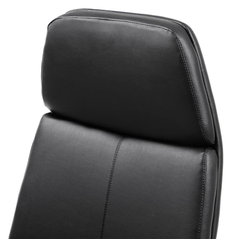 Silla de oficina PEDRA, mecanismo sincronizado, piel negra