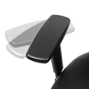 Silla de oficina PEDRA, mecanismo sincronizado, piel negra