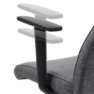 Silla de oficina YAKI, mecanismo sincronizado, tela gris
