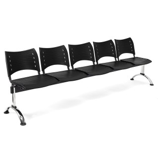Bancada 5 asientos ELVA, negro