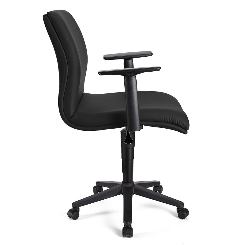 Silla de Oficina ANIBAL BASE PIEL en negro