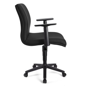 Silla de Oficina ANIBAL BASE PIEL en negro