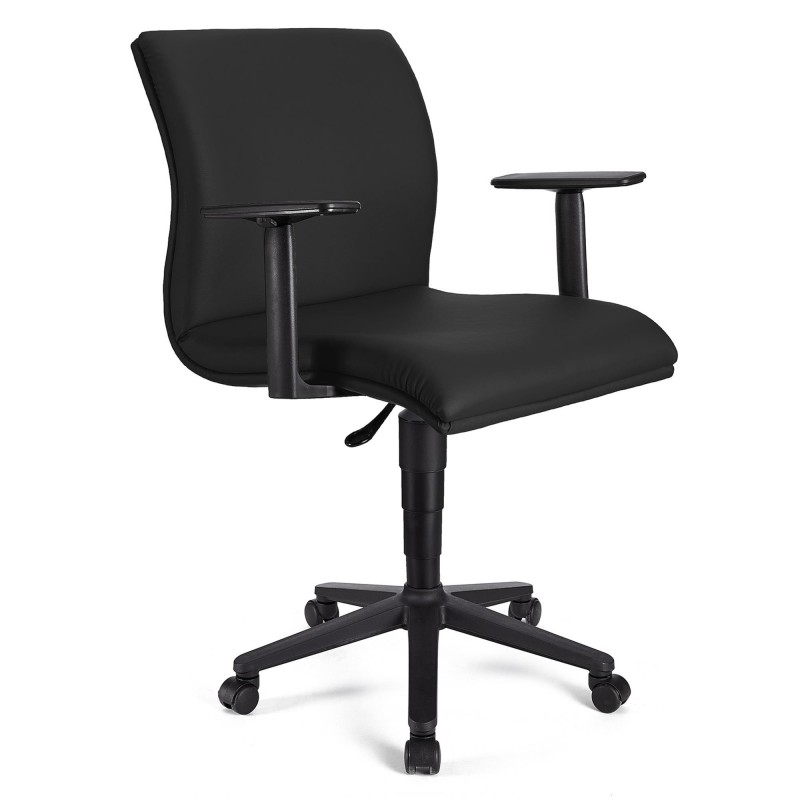 Silla de Oficina ANIBAL BASE PIEL en negro