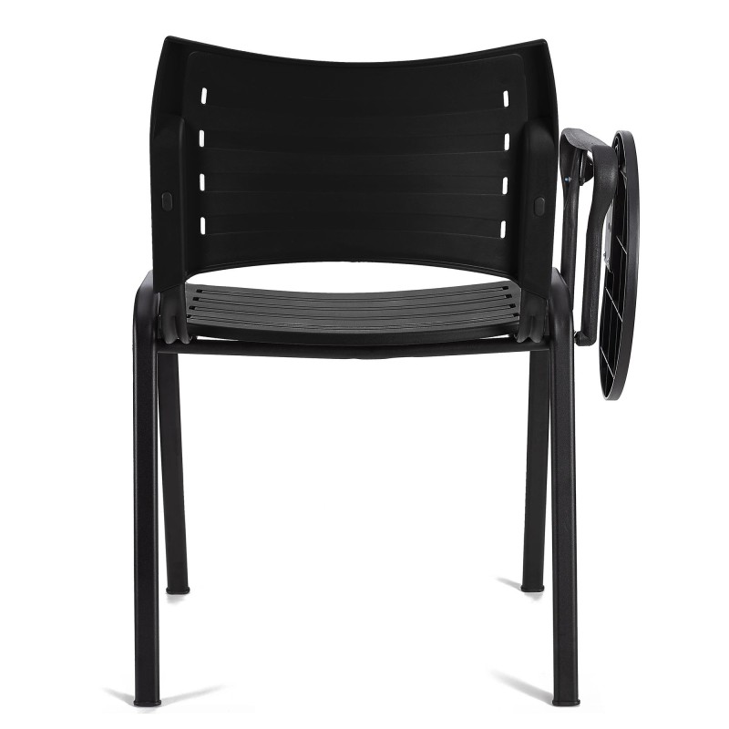 Silla de confidente ELVA CON PALA, patas negras y color negro