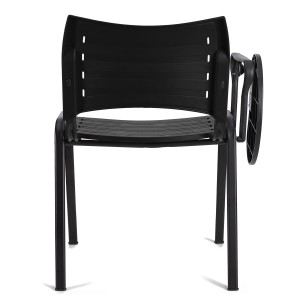 Silla de confidente ELVA CON PALA, patas negras y color negro